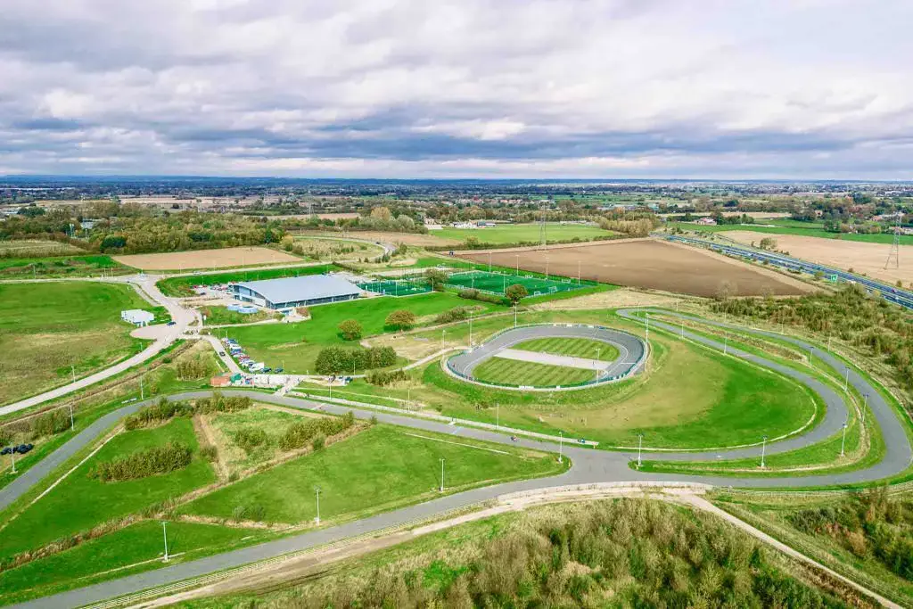 Aerial shot of the sports facility