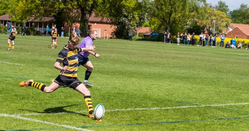 Rugby being played